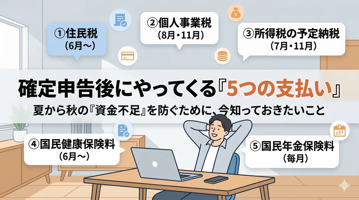 確定申告が終わっても油断禁物!あとから来る税金・保険料