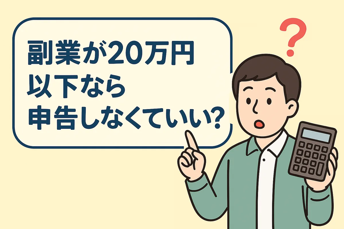 副業が20万円以下なら申告しなくていい?よくある勘違いと正しい考え方